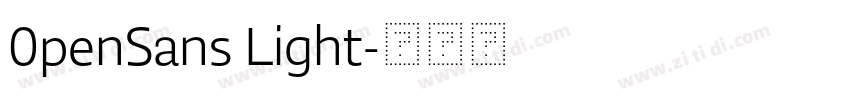 0penSans Light字体转换